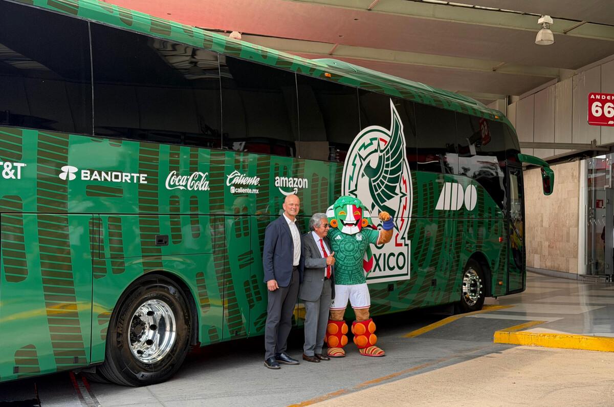 ADO presenta el autobús oficial de México para el Mundial 2026