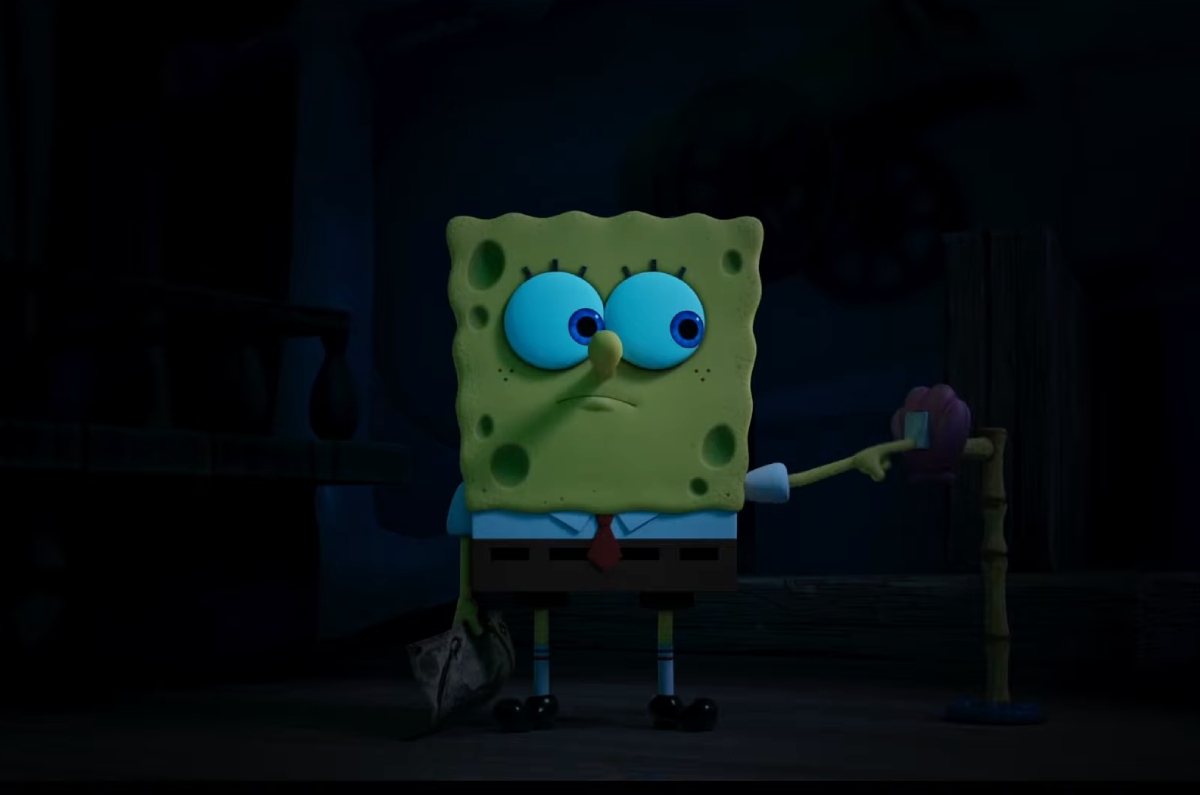 Fotograma de la película Bob Esponja: En busca de los pantalones cuadrados.