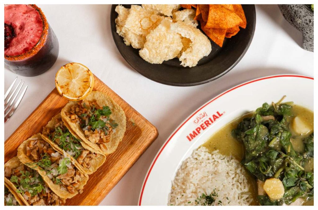 Menú de comida en Casa Imperial