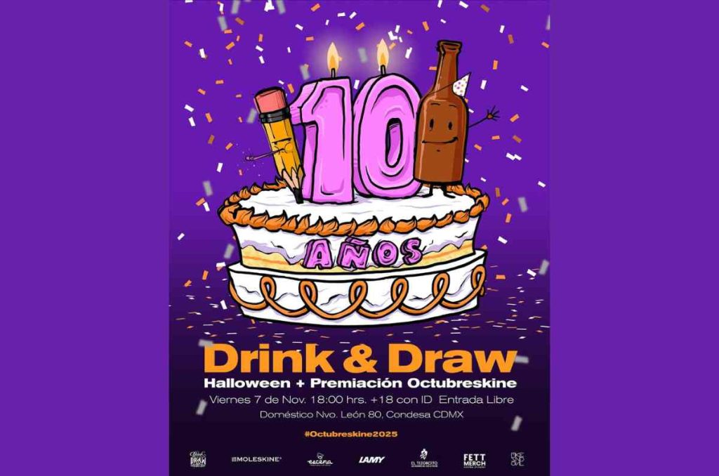 10 años de Drink and Draw: el encuentro que une a los amantes del dibujo en CDMX