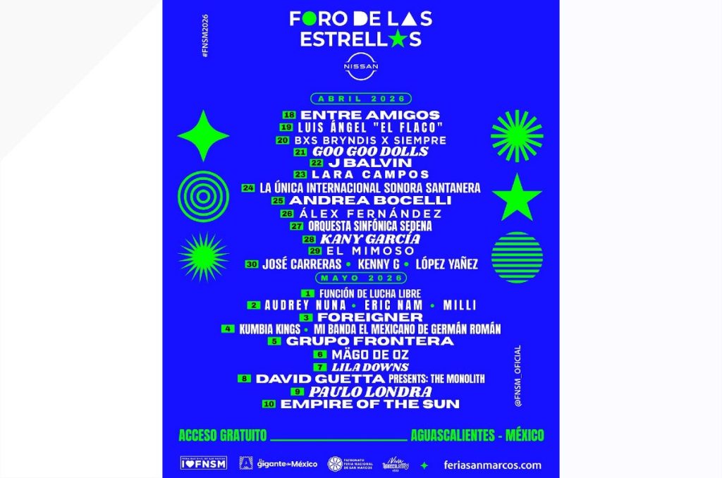 Feria Nacional de San Marcos 2026 cartelera de conciertos Foro de las Estrellas