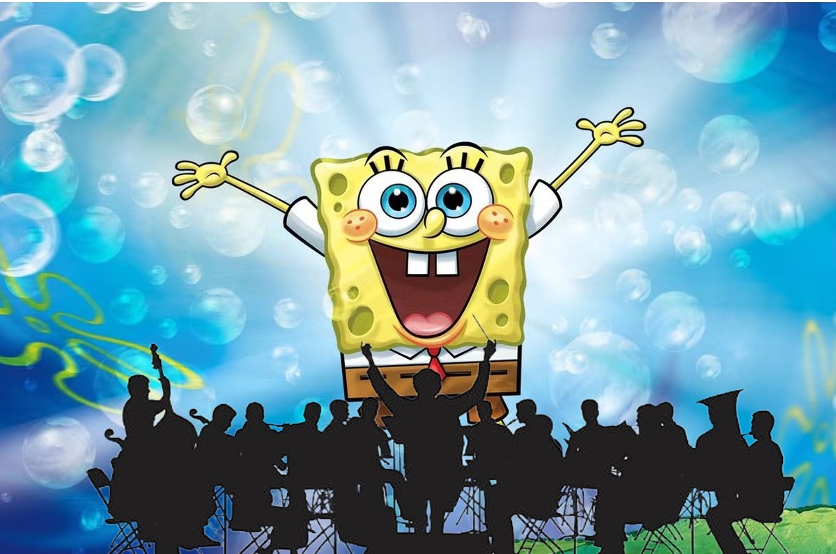 Kakahuate sinfonico el concierto con la voz en vivo de Bob Esponja. 