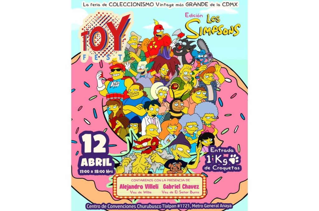 Los Simpson personajes evento fan event juguetes y actores de voz CDMX